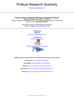 Outside Options and Burden Sharing in Nonbinding Alliance
