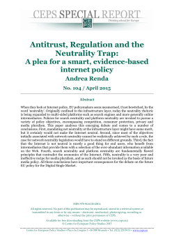 Antitrust, Regulation and the Neutrality Trap