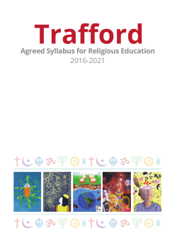 Trafford SACRE Agreed Syllabus for RE