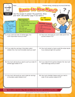 Dinner for How Many?