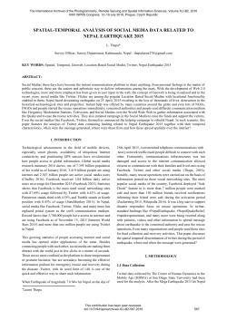 spatial-temporal analysis of social media data