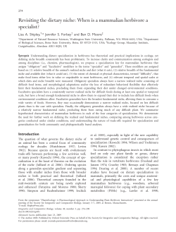Revisiting the dietary niche: When is a