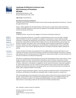Nevada Practice Act Summary w/ Regulations