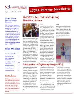 LCCPA Partner Newsletter - Little Chute Career Pathways Academy