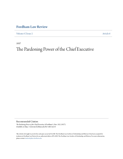 The Pardoning Power of the Chief Executive