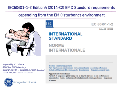 Technical Update on IEC 60601-1-2 Edition 4