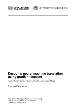 Decoding neural machine translation using gradient descent
