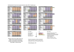 2016 to 2017 Northamptonshire term dates