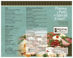 Our Catering Menu - Alpine Marketplace