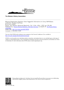 Mexican Repatriation Statistics: Some Suggested Alternatives to