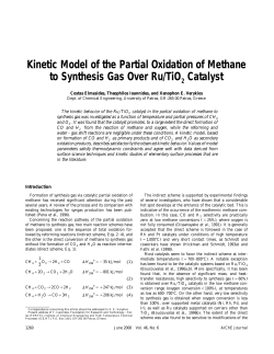 Kinetic model of the partial oxidation of methane to synthesis gas