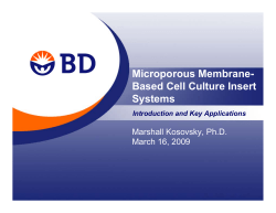 Based Cell Culture Insert Systems