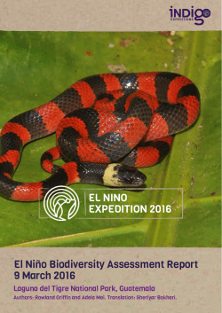 El Ni&ntilde;o Biodiversity Report 2016