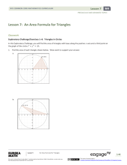 Lesson 7: An Area Formula for Triangles