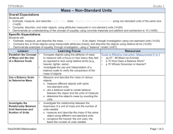 Mass - Non-Standard Units