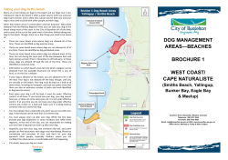 Dog Exercise Brochure 1 - West Coast to Cape