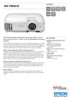 Product Sheet - Projector Central