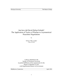 Just how did David Defeat Goliath? The Application of