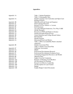 Appendices Appendix 1A Table 1. Student Population Table 2