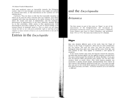 Entries in the Encyclop&eacute;die