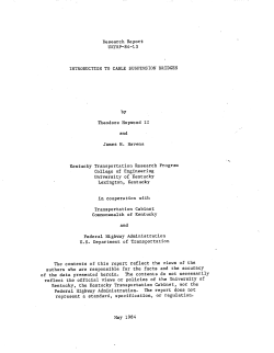 Introduction to Cable Suspension Bridges - UKnowledge