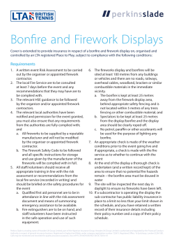 Bonfire and Firework Displays