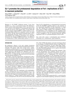 DJ-1 promotes the proteasomal degradation of Fis1