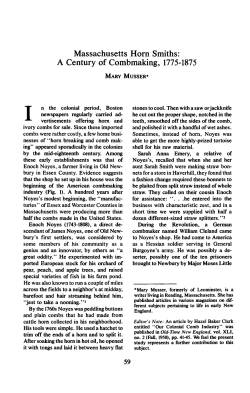 Massachusetts Horn Smiths - Rocks Village in Haverhill