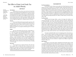 The Effect of State Level Soda Tax on Adult Obesity
