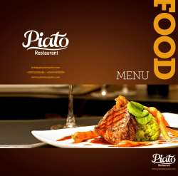 Piato Food Menu - Piato, Kampala, Uganda