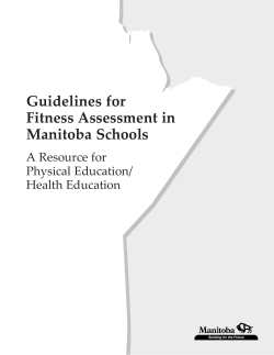 Guidelines for Fitness Assessment in Manitoba Schools