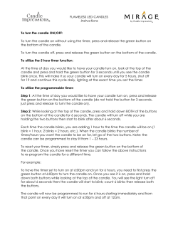 FLAMELESS LED CANDLES Instructions