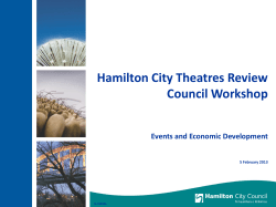 Hamilton City Theatres Review Council Workshop