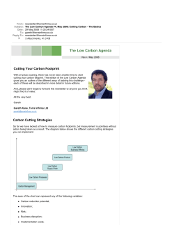 The Low Carbon Agenda