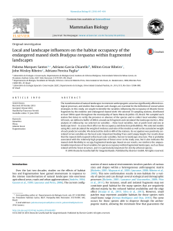 Mammalian Biology Local and landscape influences - leec
