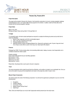 Project Info Packet - Costa Rica 2013