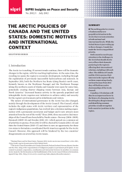 The Arctic policies of Canada and the United States