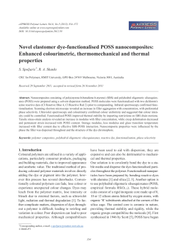 Novel elastomer dye-functionalised POSS nanocomposites