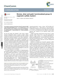 Bronze, silver and gold: functionalized group 11