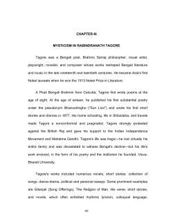 60 CHAPTER-III MYSTICISM IN RABINDRANATH TAGORE Tagore