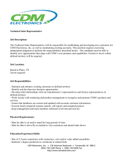 Technical Sales Representative Job Description