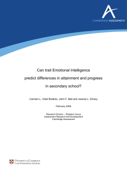 Can trait Emotional Intelligence predict differences in attainment and
