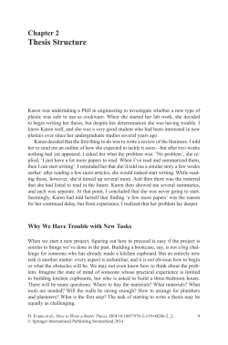 Chapter 2 Thesis Structure
