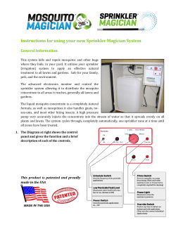 Instructions for using your new Sprinkler Magician System