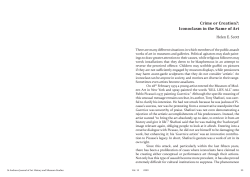 Crime or Creation?: Iconoclasm in the Name of Art