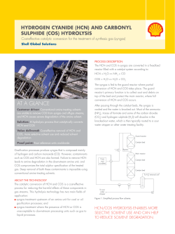 hydrogen cyanide (hcn) and carbonyl sulphide