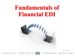 Fundamentals of Financial EDI - Federal Reserve Bank Services