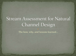 Stream Assessment for Natural Channel Design