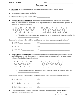 Sequences