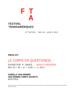 le corps en question(s) - Van Grimde Corps Secrets